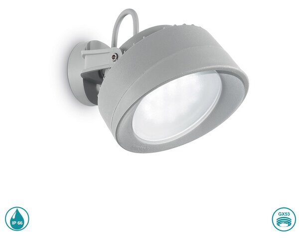 Απλίκα Εξωτερικού Χώρου Ideal Lux Tommy 145327 Γκρι