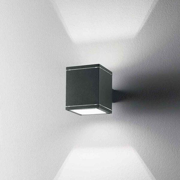 Απλίκα Εξωτερικού Χώρου Ideal Lux Snif Square 118666 Γκρι