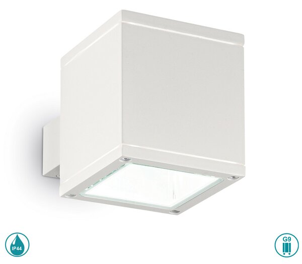 Απλίκα Εξωτερικού Χώρου Ideal Lux Snif Square 144276 Λευκή