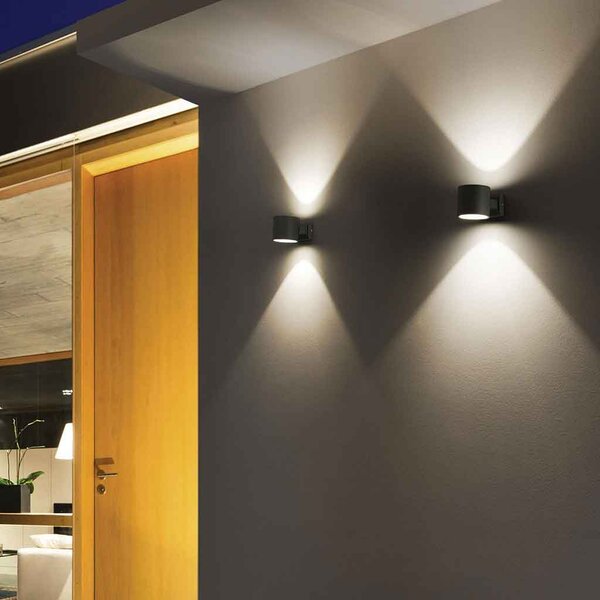 Απλίκα Εξωτερικού Χώρου Ideal Lux Snif Round 061467 Ανθρακί
