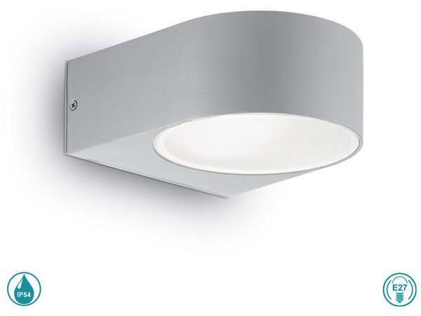 Απλίκα Εξωτερικού Χώρου Ideal Lux Iko 092218 Γκρι