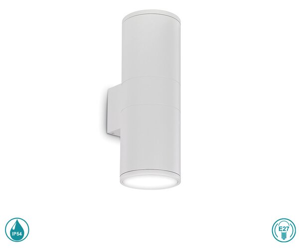 Απλίκα Εξωτερικού Χώρου Ideal Lux Gun 092300 Λευκή