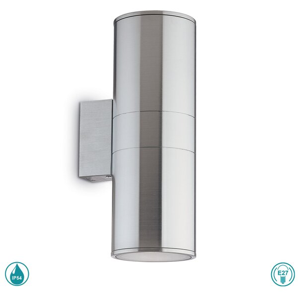 Απλίκα Εξωτερικού Χώρου Ideal Lux Gun 033020 Αλουμίνιο Ματ