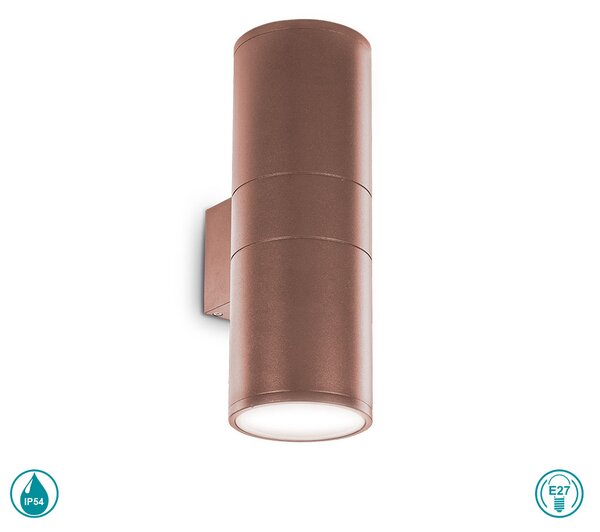 Απλίκα Εξωτερικού Χώρου Ideal Lux Gun 163611 Καφέ