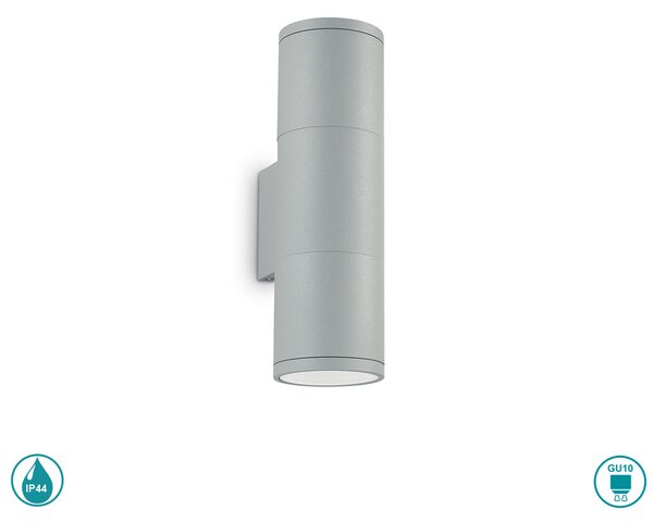Απλίκα Εξωτερικού Χώρου Ideal Lux Gun 033013 H21 Γκρι