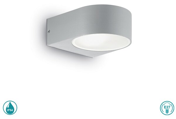 Απλίκα Εξωτερικού Χώρου Ideal Lux Iko 092218 Γκρι