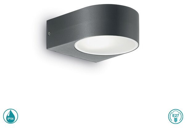 Απλίκα Εξωτερικού Χώρου Ideal Lux Iko 018515 Ανθρακί