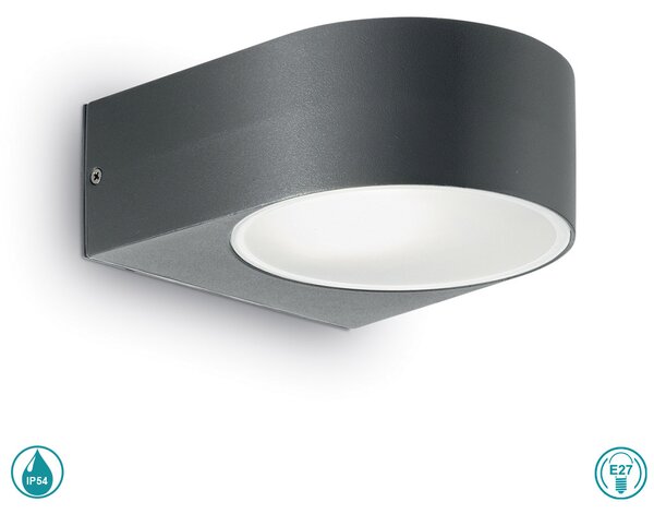 Απλίκα Εξωτερικού Χώρου Ideal Lux Iko 018515 Ανθρακί