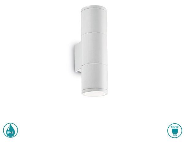 Απλίκα Εξωτερικού Χώρου Ideal Lux Gun 100388 H21 Λευκή