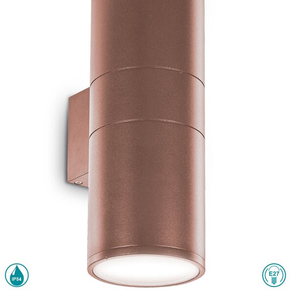 Απλίκα Εξωτερικού Χώρου Ideal Lux Gun 163611 Καφέ