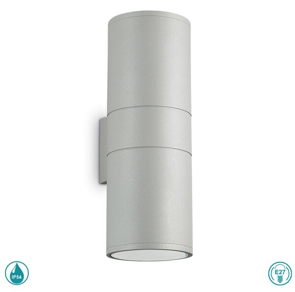 Απλίκα Εξωτερικού Χώρου Ideal Lux Gun 163604 Γκρι