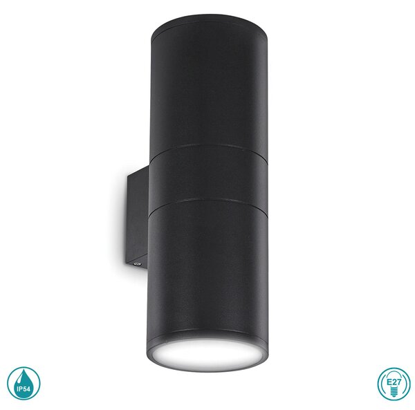 Απλίκα Εξωτερικού Χώρου Ideal Lux Gun 092317 Μαύρη