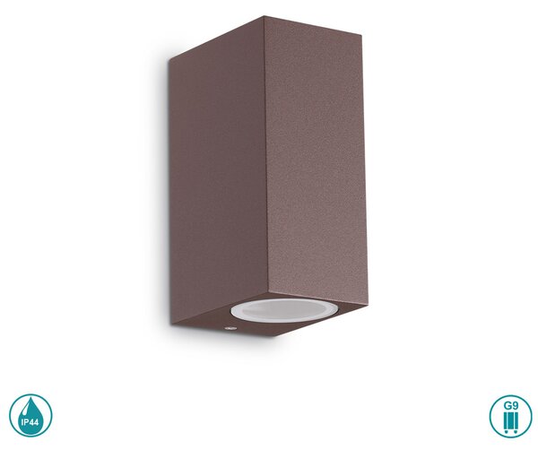 Απλίκα Εξωτερικού Χώρου Ideal Lux Up 213354 Καφέ