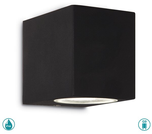 Απλίκα Εξωτερικού Χώρου Ideal Lux Up 115313 H8 Μαύρη