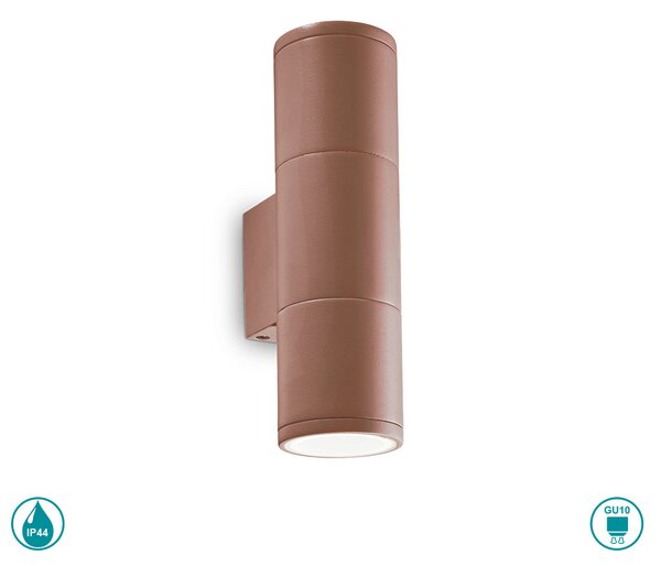 Απλίκα Εξωτερικού Χώρου Ideal Lux Gun 163635 H21 Καφέ