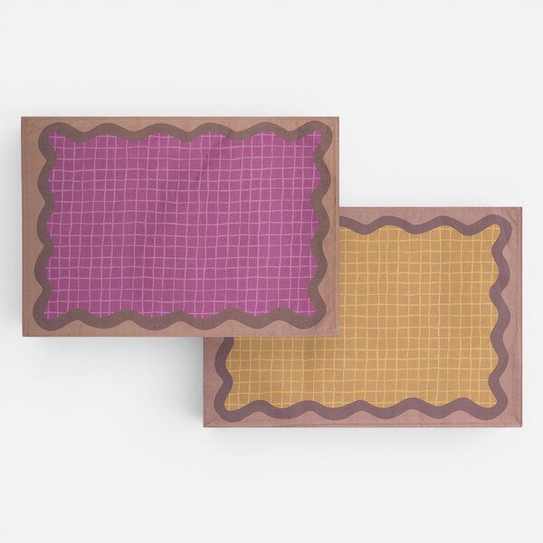 Σουπλά 2 Όψεων (33x48) Nef-Nef Homeware Frame Mauve/Yellow