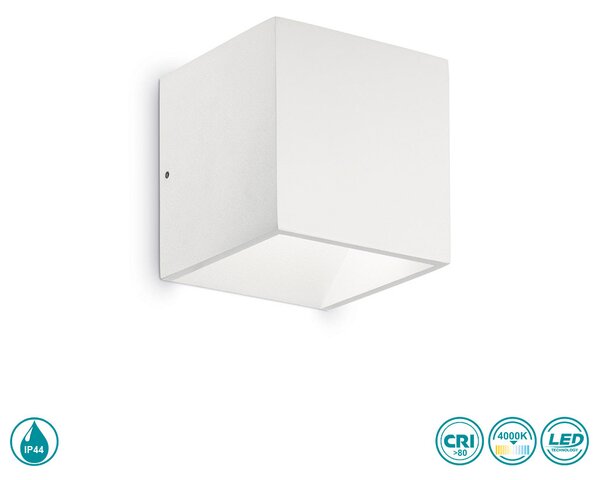 Απλίκα Εξωτερικού Χώρου Ideal Lux Rubik 149745 Λευκή