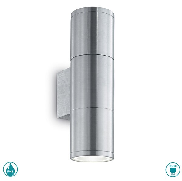 Απλίκα Εξωτερικού Χώρου Ideal Lux Gun 163628 H21 Ασημί