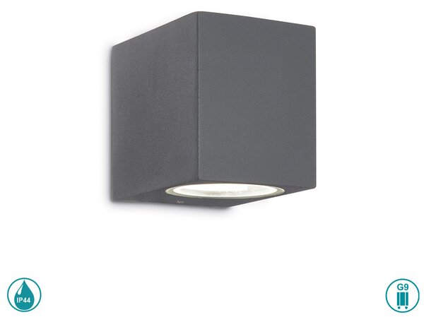 Απλίκα Εξωτερικού Χώρου Ideal Lux Up 115306 H8 Ανθρακί