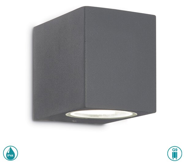 Απλίκα Εξωτερικού Χώρου Ideal Lux Up 115306 H8 Ανθρακί