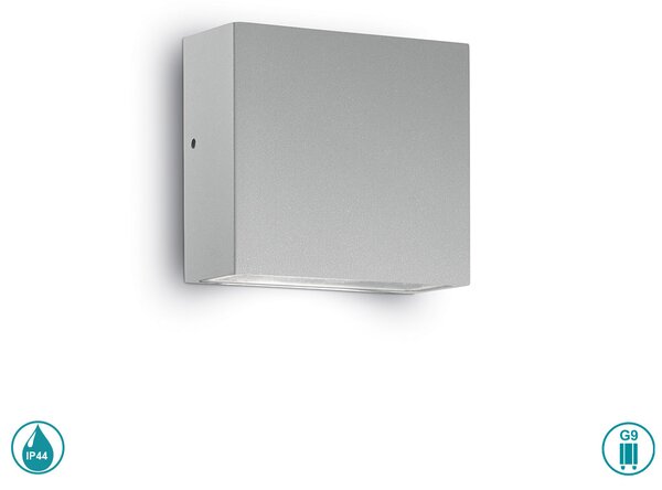 Απλίκα Εξωτερικού Χώρου Ideal Lux Tetris-1 113760 Γκρι