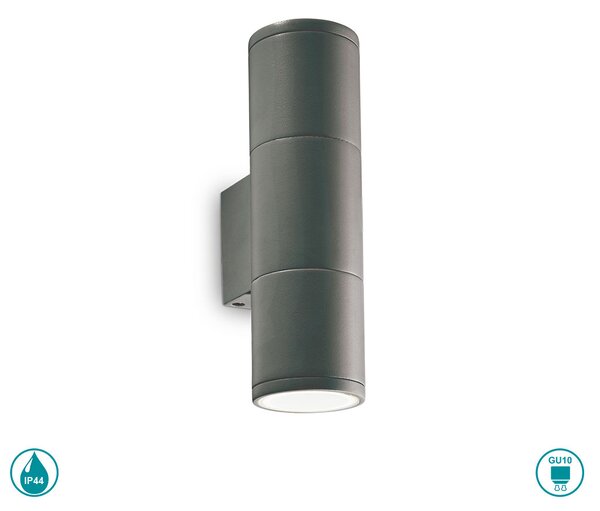 Απλίκα Εξωτερικού Χώρου Ideal Lux Gun 236841 H21 Ανθρακί