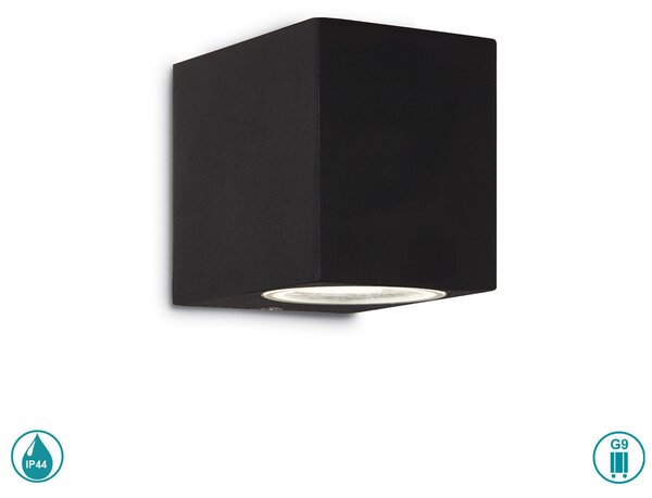 Απλίκα Εξωτερικού Χώρου Ideal Lux Up 115313 H8 Μαύρη