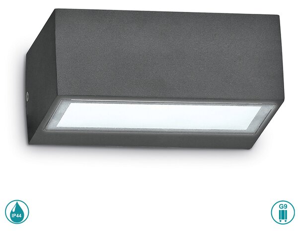 Απλίκα Εξωτερικού Χώρου Ideal Lux Twin 115368 Ανθρακί