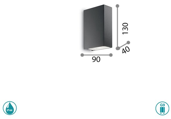 Απλίκα Εξωτερικού Χώρου Ideal Lux Tetris-2 113791
