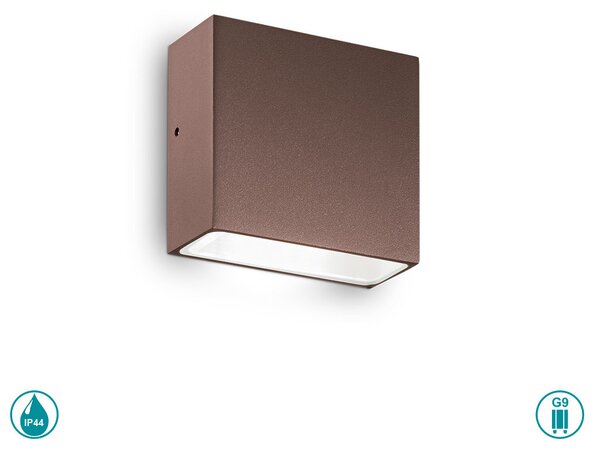 Απλίκα Εξωτερικού Χώρου Ideal Lux Tetris-1 213323 Καφέ