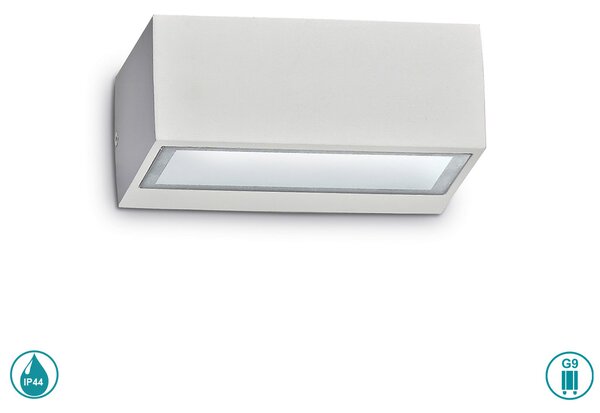 Απλίκα Εξωτερικού Χώρου Ideal Lux Twin 115351 Λευκή