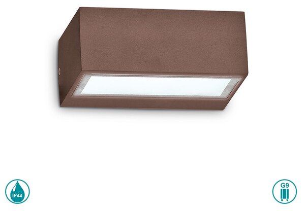 Απλίκα Εξωτερικού Χώρου Ideal Lux Twin 213330 Καφέ