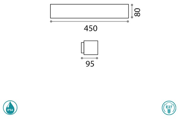 Απλίκα Εξωτερικού Χώρου Ideal Lux Andromeda 100371