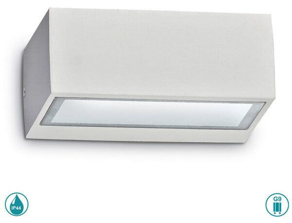 Απλίκα Εξωτερικού Χώρου Ideal Lux Twin 115351 Λευκή