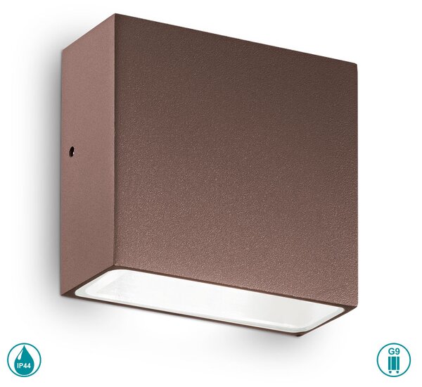 Απλίκα Εξωτερικού Χώρου Ideal Lux Tetris-1 213323 Καφέ
