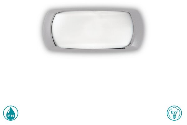 Απλίκα Εξωτερικού Χώρου Ideal Lux Francy 123769 Γκρι