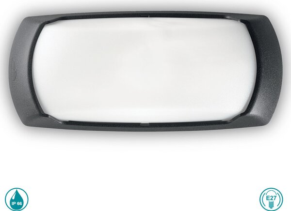 Απλίκα Εξωτερικού Χώρου Ideal Lux Francy 123783 Μαύρη