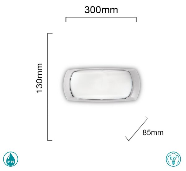 Απλίκα Εξωτερικού Χώρου Ideal Lux Francy 123776 Λευκή