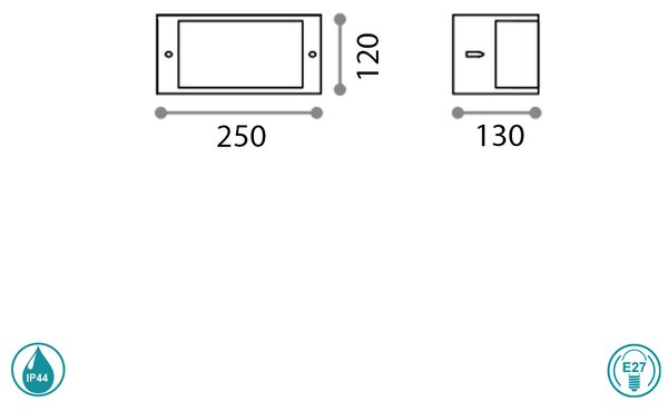 Απλίκα Εξωτερικού Χώρου Ideal Lux Rex-1 213217 Καφέ