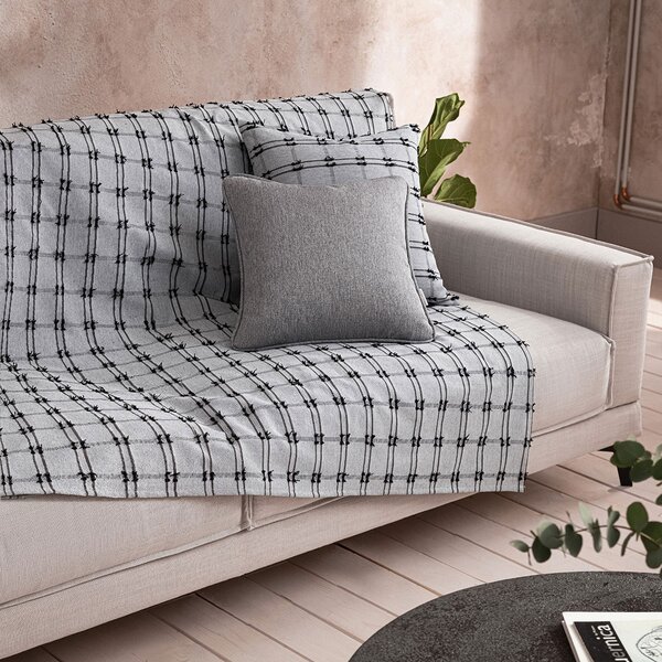 Ριχτάρι Καναπέ Τριθέσιου (180x310) Gofis Home Celtic Black Coal 377/14