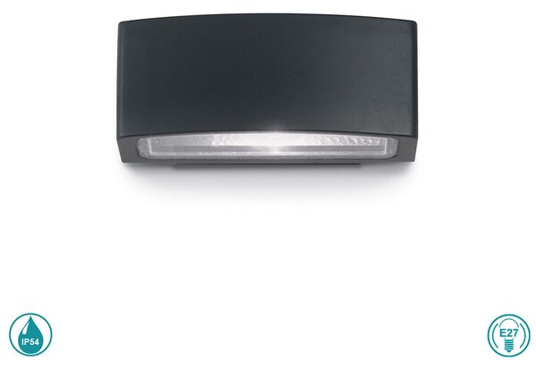 Απλίκα Εξωτερικού Χώρου Ideal Lux Andromeda 061597 Μαύρη