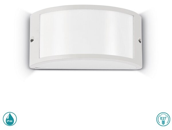 Απλίκα Εξωτερικού Χώρου Ideal Lux Rex-1 092393 Λευκή