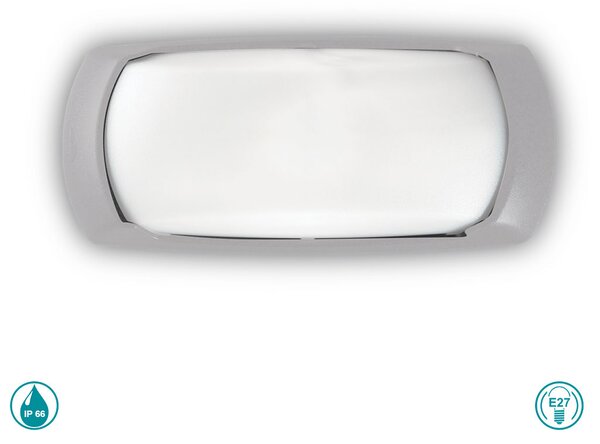 Απλίκα Εξωτερικού Χώρου Ideal Lux Francy 123769 Γκρι