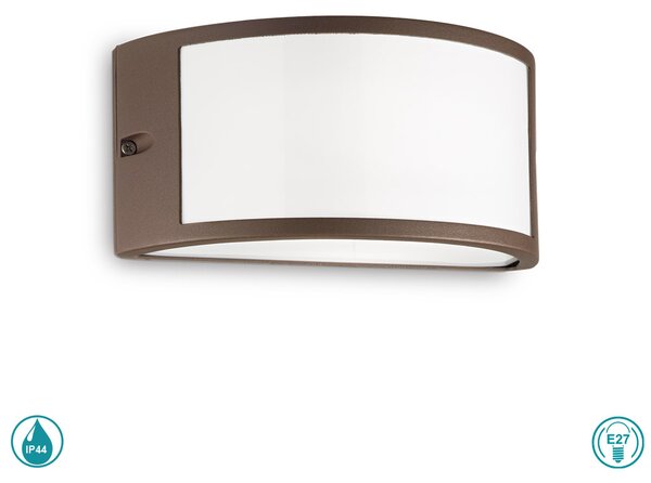 Απλίκα Εξωτερικού Χώρου Ideal Lux Rex-1 213217 Καφέ