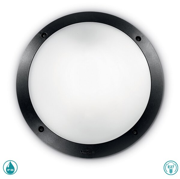 Απλίκα Εξωτερικού Χώρου Ideal Lux Lucia 096674 Μαύρη