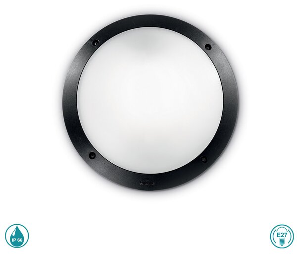 Απλίκα Εξωτερικού Χώρου Ideal Lux Lucia 096674 Μαύρη