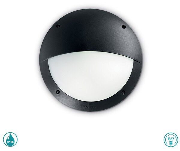Απλίκα Εξωτερικού Χώρου Ideal Lux Lucia 096698 Μαύρη