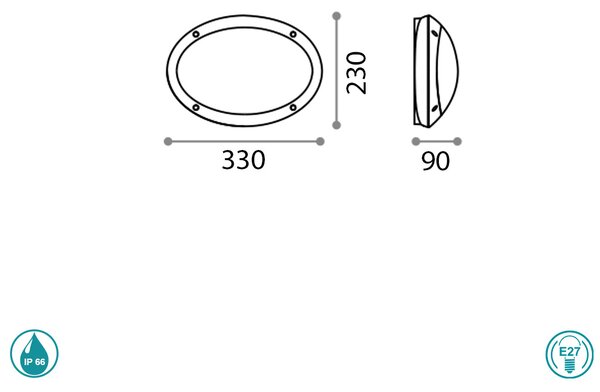 Απλίκα Εξωτερικού Χώρου Ideal Lux Maddi 096711 Λευκή