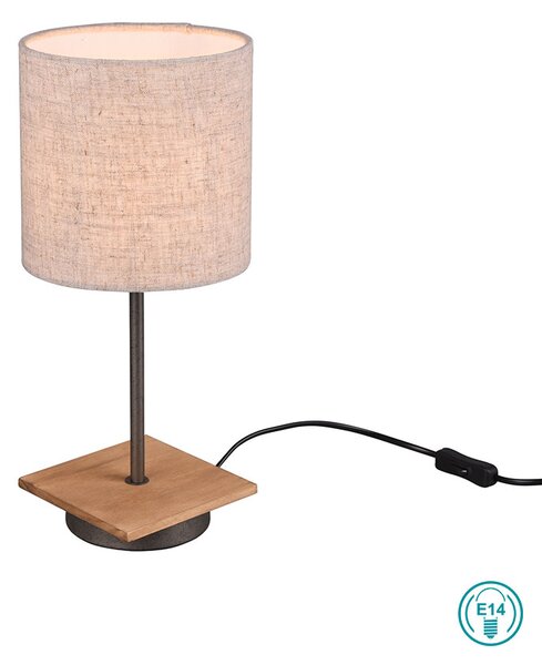 Λάμπα Επιτραπέζια Retro Trio Lighting Elmau 502100130 Ξύλο