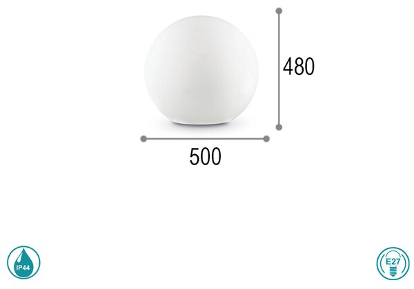 Φωτιστικό Δαπέδου Εξωτερικού Χώρου Ideal Lux Sole 191614 D50